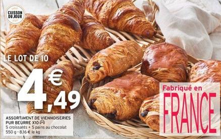 Assortiment De Viennoiseries Pur Beurre offre à 4,49€ sur Intermarché Hyper