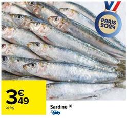 Sardine offre à 3,49€ sur Carrefour