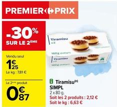 Simpl - Tiramisu  offre à 1,25€ sur Carrefour