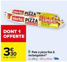 Herta - Pate À Pizza Fine & Rectangulaire offre à 3,3€ sur Carrefour