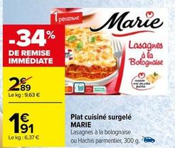 Marie - Plat Cuisiné Surgelé offre à 1,91€ sur Carrefour