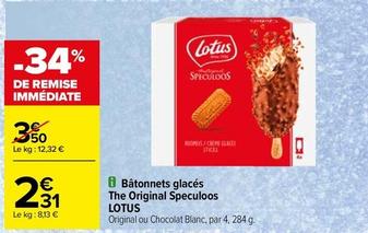 Lotus - Bâtonnets Glacés The Original Speculoos offre à 2,31€ sur Carrefour
