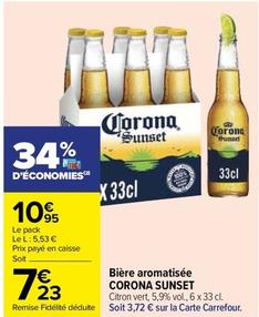 Corona Sunset - Biere Aromatisee offre à 10,95€ sur Carrefour