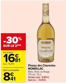 Monrillac - Pineau Des Charentes  offre à 9,89€ sur Carrefour