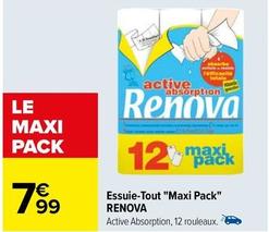 Renova - Essuie-Tout "Maxi Pack" offre à 7,99€ sur Carrefour