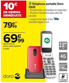 Doro - Téléphone Portable 2820 offre à 69,99€ sur Carrefour