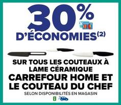 Carrefour - Sur Tous Les Couteaux À Lame Céramique Home Et Le Couteau Du Chef offre sur Carrefour