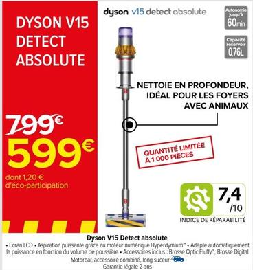 Dyson - V15 Detect Absolute  offre à 599€ sur Carrefour