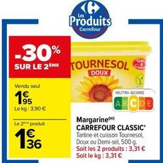 Carrefour - Margarine Classic' offre à 1,95€ sur Carrefour