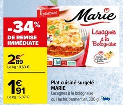 Marie - Plat Cuisiné Surgelé offre à 1,91€ sur Carrefour