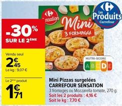 Carrefour - Mini Pizzas Surgelées Sensation offre à 2,45€ sur Carrefour