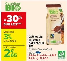 Carrefour - Café Moulu Equitable  offre à 3,79€ sur Carrefour