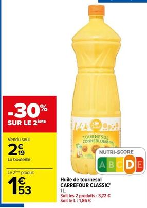 Carrefour - Huile de Tournesol offre à 2,19€ sur Carrefour