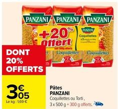 Panzani - Pates  offre à 3,05€ sur Carrefour