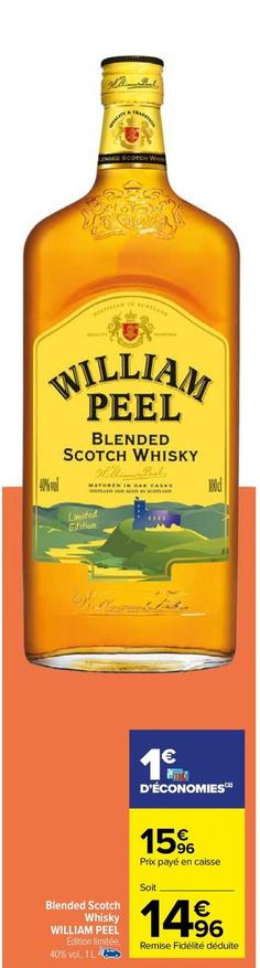William Peel - Blended Scotch Whisky offre à 14,96€ sur Carrefour