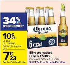 Corona - Bière Aromatisée Sunset offre à 7,23€ sur Carrefour