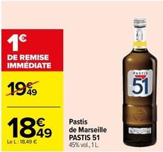 Pastis 51 - Pastis De Marseille  offre à 18,49€ sur Carrefour
