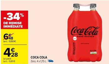 Coca Cola - Zéro offre à 4,28€ sur Carrefour