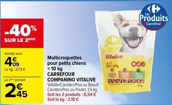 Carrefour - Multicroquettes Pour Petits Chiens Companino Vitalive offre à 4,09€ sur Carrefour