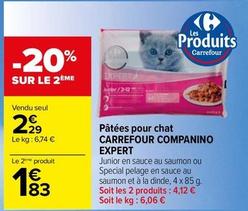Carrefour - Pâtées Pour Chat Companino Expert offre à 2,29€ sur Carrefour