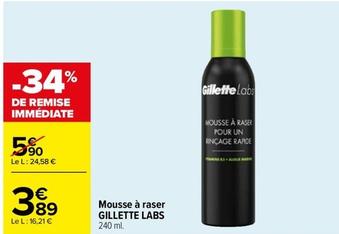 Gillette - Mousse À Raser Labs offre à 3,89€ sur Carrefour