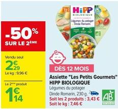 Hipp - Assiette "Les Petits Gourmets"  Biologique offre à 2,29€ sur Carrefour
