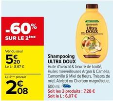 Garnier - Shampooing Ultra Doux offre à 5,2€ sur Carrefour