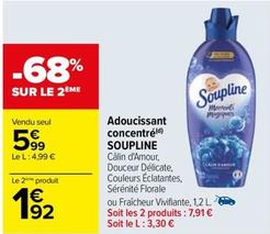 Soupline - Adoucissant Concentré offre à 5,99€ sur Carrefour