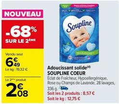 Soupline - Adoucissant Solide Coeur offre à 6,49€ sur Carrefour