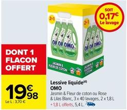Omo - Lessive Liquide offre à 19,98€ sur Carrefour