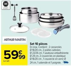 Arthur Martin - Set 10 Pièces offre à 59,99€ sur Carrefour