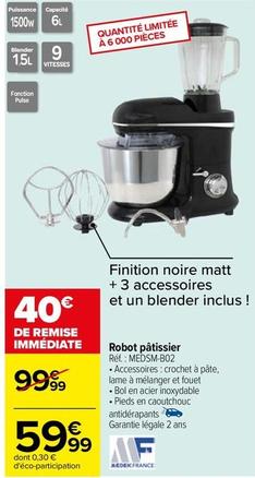 Medek France - Robot Pâtissier Réf.: MEDSM-B02 offre à 59,99€ sur Carrefour