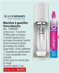 Sodastream - Machine À Gazéifier Terra Blanche Réf.: TERRABIP offre à 69,99€ sur Carrefour