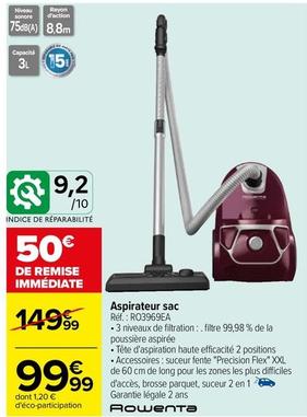 Rowenta - Aspirateur Sac RO3969EA  offre à 99,99€ sur Carrefour