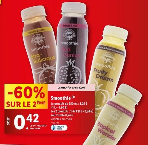 Solevita - Smoothie offre à 1,05€ sur Lidl