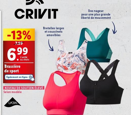 Crivit Brassière De Sport offre à 6,99€ sur Lidl