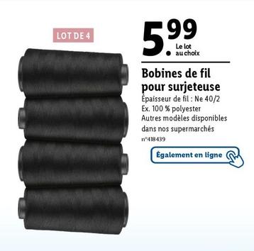 bobines de fil pour surjeteuse