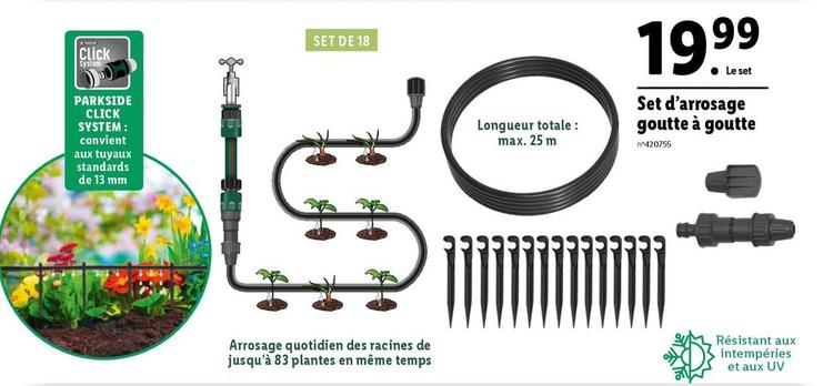 set d'arrosage goutte à goutte