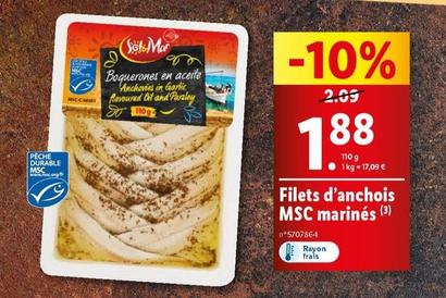 Sol & Mar - Filets D'anchois Msc Marinés offre à 1,88€ sur Lidl