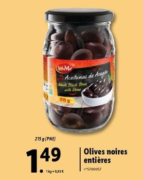 Sol & Mar - Olives Noires Entières offre à 1,49€ sur Lidl