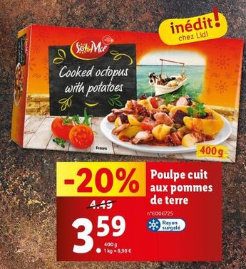 Sol Mar - Poulpe Cuit Aux Pommes De Terre  offre à 3,59€ sur Lidl