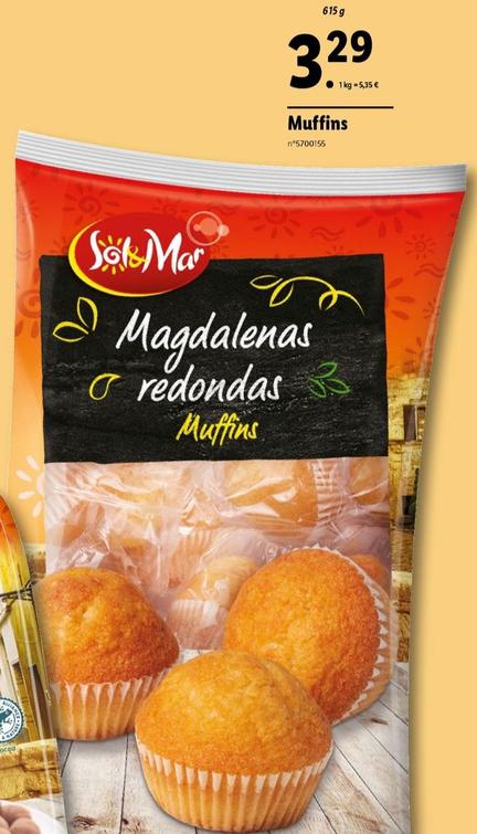 Sol&Mar - Muffins offre à 3,29€ sur Lidl