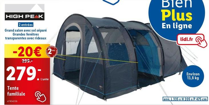 High Peak - Tente Familiale offre à 279€ sur Lidl