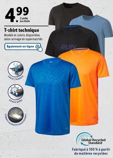 T-shirt Technique offre à 4,99€ sur Lidl