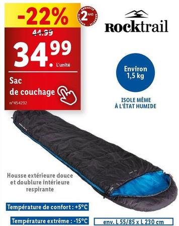 Rocktrail - Sac De Couchage offre à 34,99€ sur Lidl