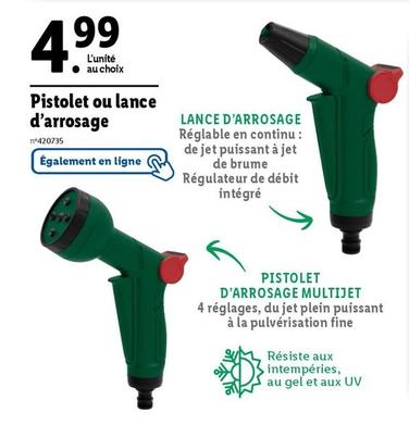 Parkside - Pistolet Ou Lance D'arrosage offre à 4,99€ sur Lidl