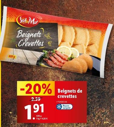 Sol & Mar - Beignets De Crevettes offre à 1,91€ sur Lidl