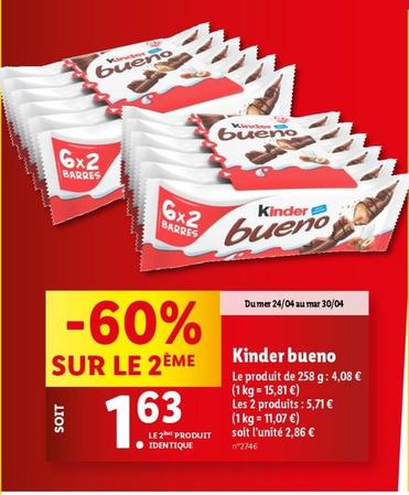 Ferrero - Kinder Bueno offre à 4,08€ sur Lidl