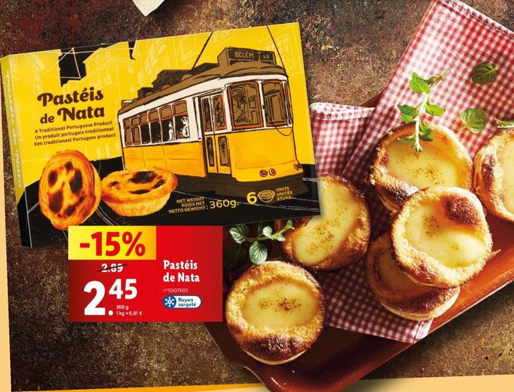 Pastéis De Nata offre à 2,45€ sur Lidl