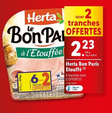 Herta - Bon Paris Etouffé offre à 2,23€ sur Lidl